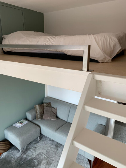 Verhoogd slaapgedeelte